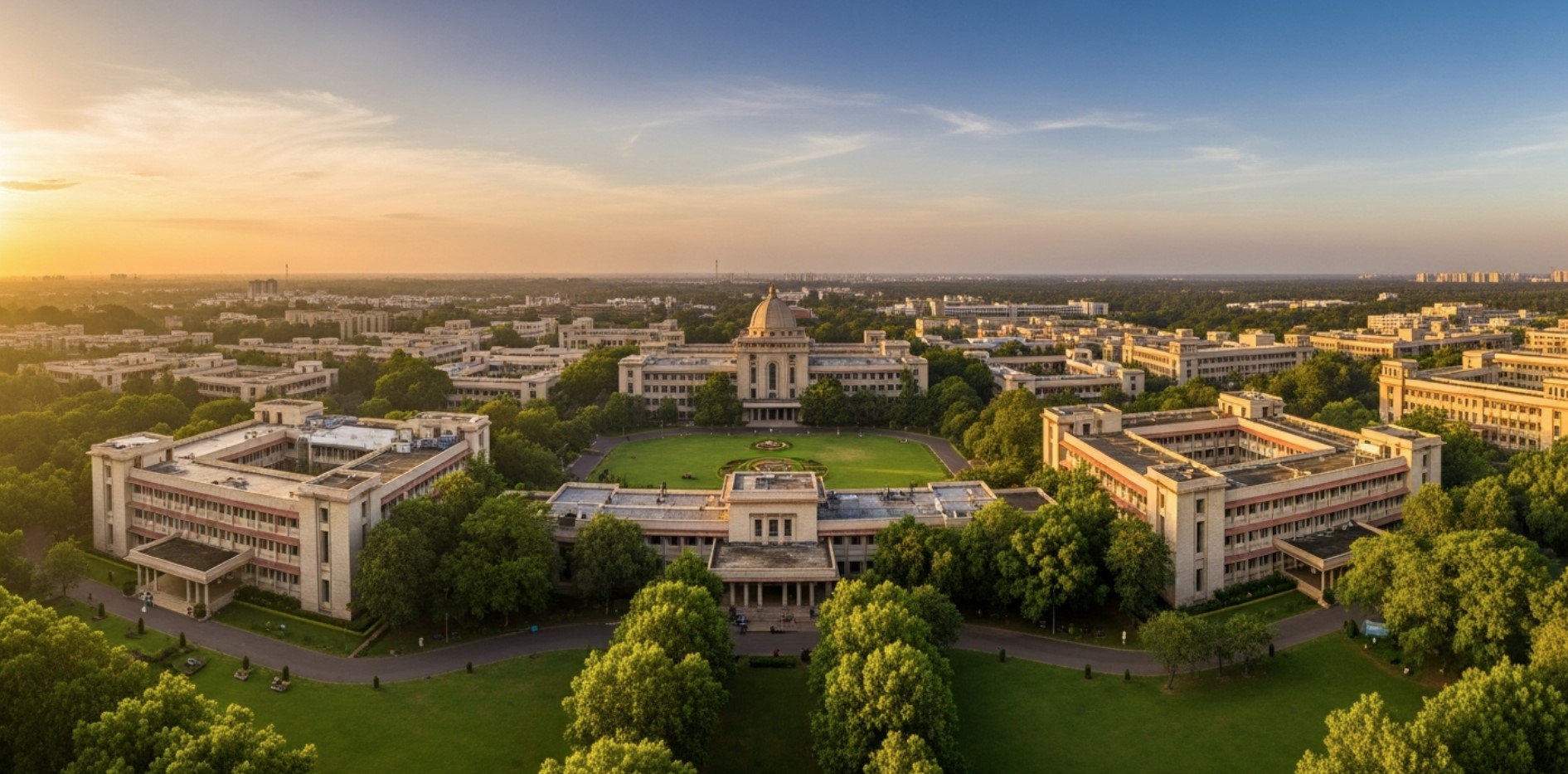 IISc campus, Bengaluru, at dusk